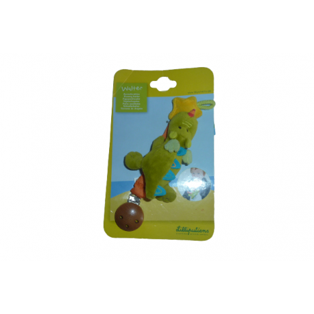 Doudou attache tétine dragon Walter Lilliputiens