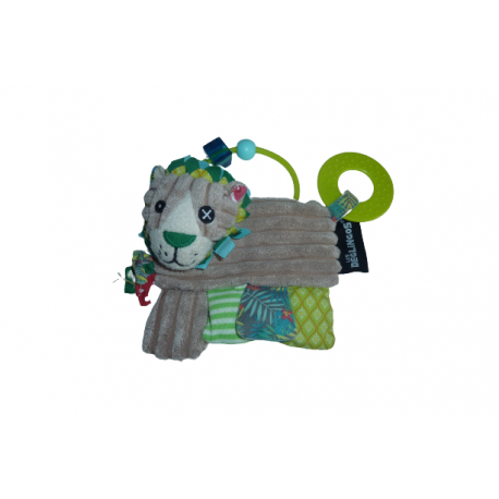 Doudou lion hochet Les Déglingos