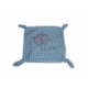 Doudou carré plat éléphant pommette