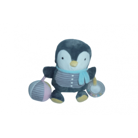 Doudou pingouin peluche activité d'éveil Mots d'Enfants