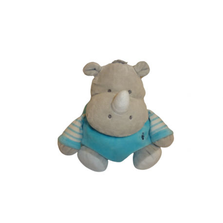 Doudou rhinocéros peluche Obaibi