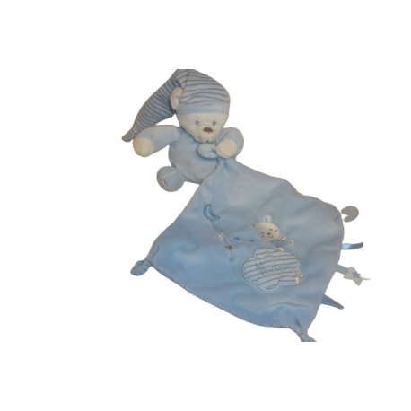 Doudou ours peluche mouchoir Max et Sax