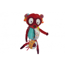 Doudou hochet éveil Georges le lémurien Lilliputiens