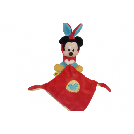 Doudou souris peluche mouchoir Mickey Disney