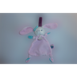 Doudou lapin attache tétine BN0240 Baby'Nat