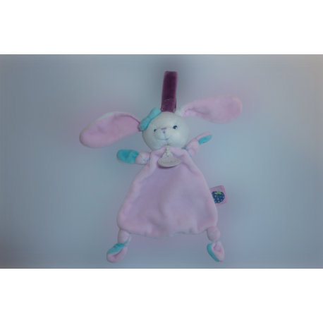 Doudou lapin attache tétine BN0240 Baby'Nat