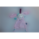 Doudou lapin attache tétine BN0240 Baby'Nat