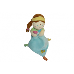 Doudou poupée peluche fille mouchoir Pommette