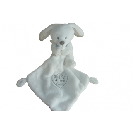 Doudou lapin peluche mouchoir Pommette