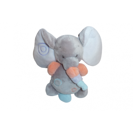 Doudou éléphant musical mini doudou Collection Bubbles Nattou
