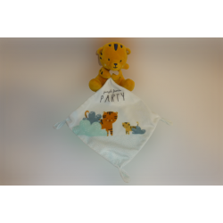 Doudou tigre peluche mouchoir Nicotoy