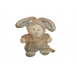 Doudou ours peluche déguisé en lapin Nicotoy
