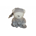 Doudou ours peluche 23 cm Max et Sax