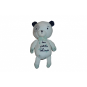 Doudou ours peluche 23 cm Mots d'Enfants