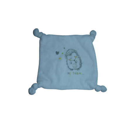Doudou carré plat motif hérisson Auchan