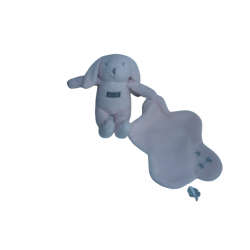 Doudou lapin peluche mouchoir Absorba