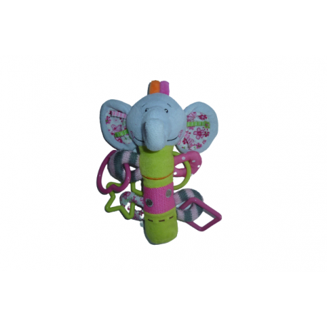 Doudou éléphant hochet BN761 Baby'Nat