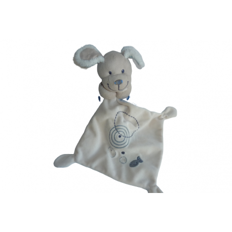 Doudou chien peluche mouchoir Pommette