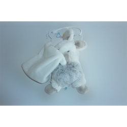 Doudou lapin peluche mouchoir collection Flocons Baby'Nat