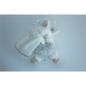 Doudou lapin peluche mouchoir collection Flocons Baby'Nat