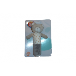 Doudou ours hochet Auchan