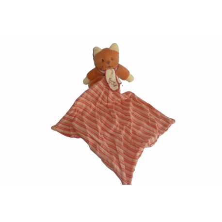 Doudou chat plat mouchoir Sucre d'Orge