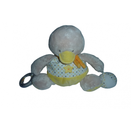 Doudou peluche éveil canard Mots d'Enfants