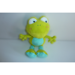 Doudou peluche grenouille Aubert