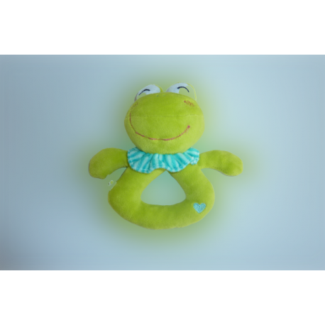 Doudou hochet grenouille Aubert