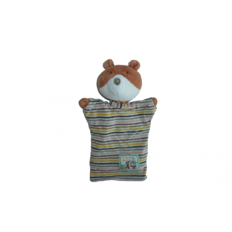 Doudou renard marionnette La Grande Famille Moulin Roty