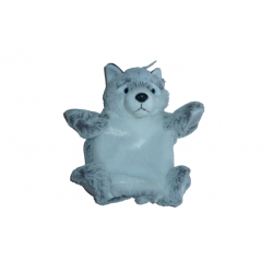 Doudou marionnette chien Huski Créations Dani