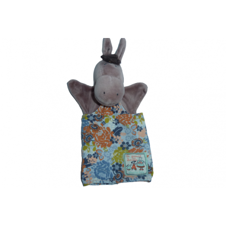 Doudou marionnette âne La Grande Famille Moulin Roty