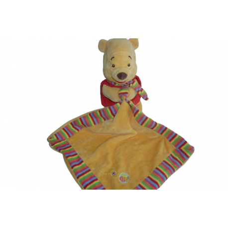 Doudou peluche mouchoir Winnie l'Ourson Disney
