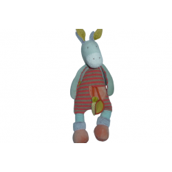 Doudou peluche âne Biscotte et Pompon activités d'éveil Moulin Roty