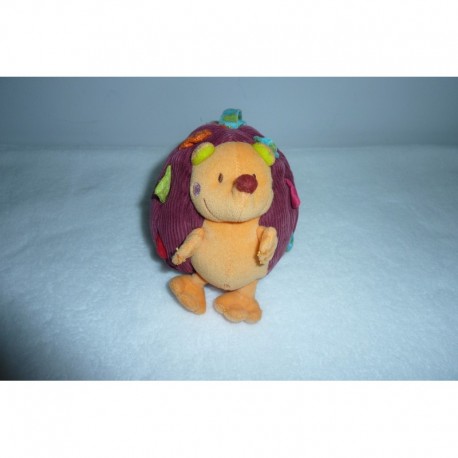 Doudou peluche réversible Simon Hérisson et hibou Lilliputiens