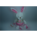 Doudou peluche lapin éveil Mots d'Enfants