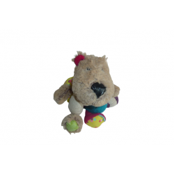 Doudou hochet éveil chien Cesar Lilliputiens