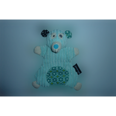 Doudou marionnette ours Illicos Les Deglingos