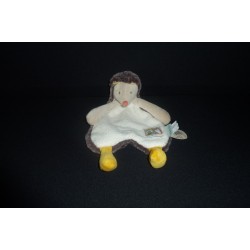 DOUDOU HERISSON BISCOTTE ET POMPON DOUDOU A BRODER NEUF MOULIN ROTY