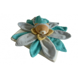 Doudou ours Collector fleur bleu tatoo DC229 Doudou et Compagnie