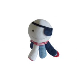 Doudou peluche pieuvre pirate Obaibi