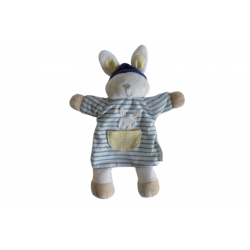Doudou lapin marionnette Sergent Major