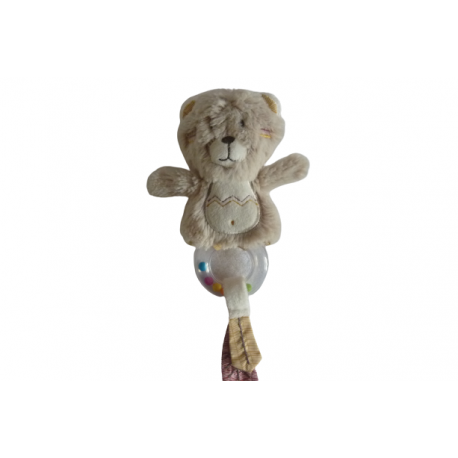 Doudou ours hochet Sauthon