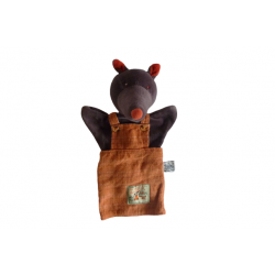 Doudou marionnette loup Igor La Grande Famille Moulin Roty