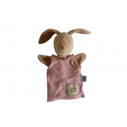 Doudou marionnette lapin Sylvain La Grande Famille Moulin Roty