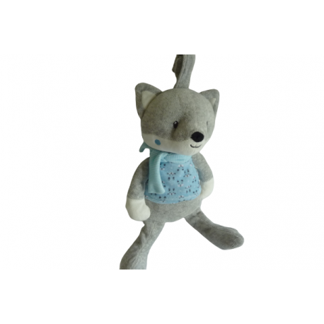 Doudou peluche musicale renard Pommette