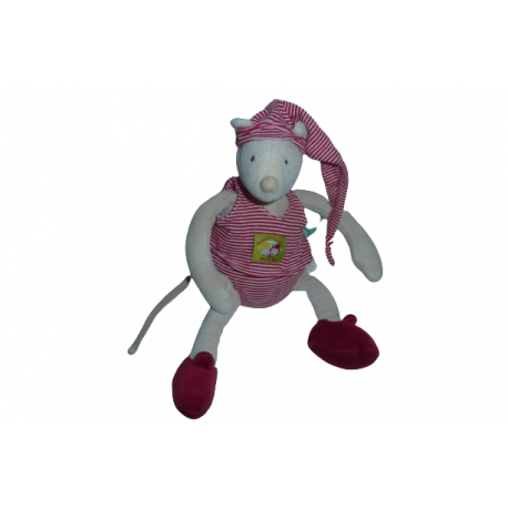 Doudou peluche musicale souris Balthazar et Valentine Moulin Roty