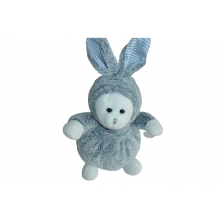 Doudou peluche ours déguisé en lapin Atmosphera