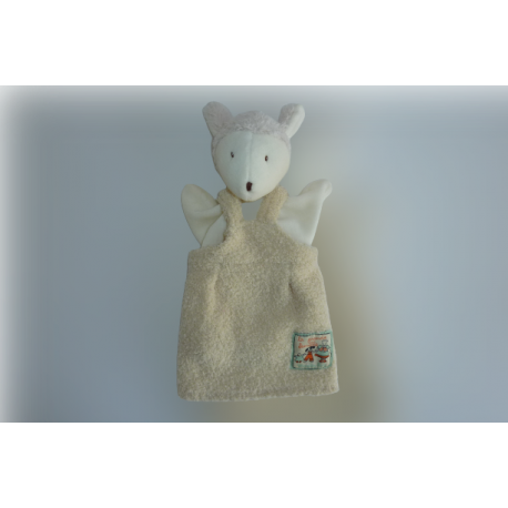 Doudou mouton Albert marionnette La grande famille Moulin Roty
