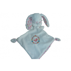 Doudou peluche mouchoir lapin Pommette